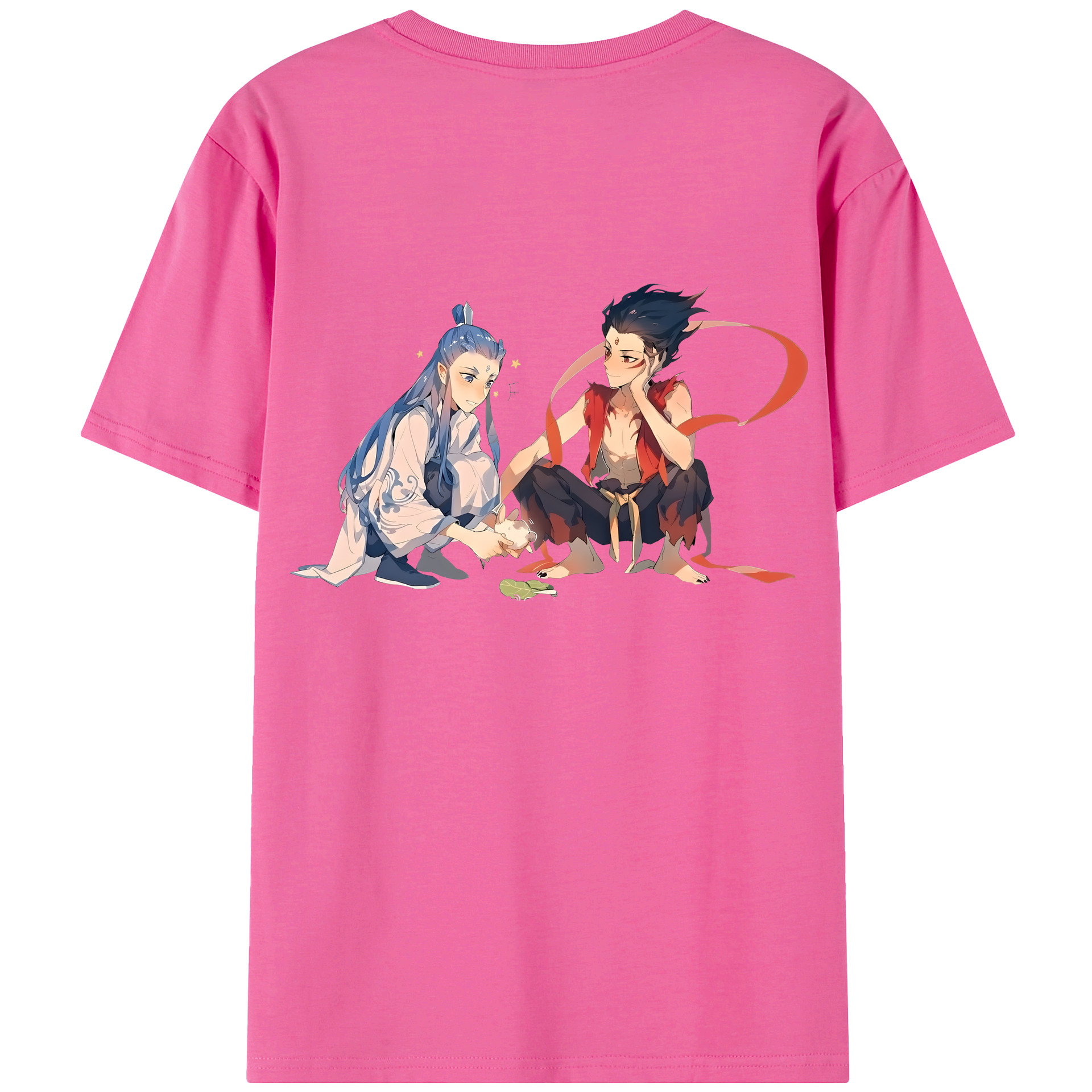 （画像用） Ne Zha 2 ナタ 魔童の大暴れ レディース半袖Tシャツ(バックプリント)
